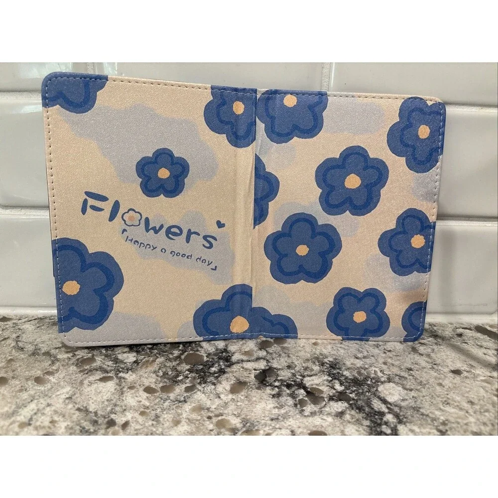 Kindle Case New Blue Flowers with‎ Hands Strap and Stand for Paperwhite